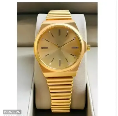 Stylish Golden Metal Analog Watches For Women-thumb2