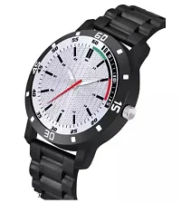 Stylish Black PU Analog Watch For Men-thumb2