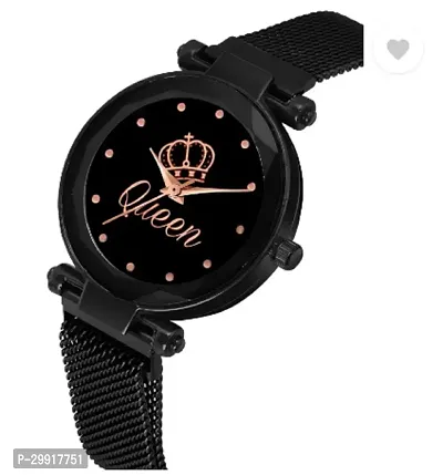 Stylish Black Metal Analog Watches For Women-thumb2