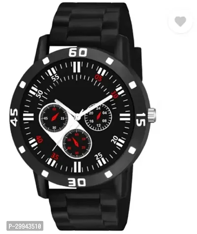 Stylish Black PU Analog For Men-thumb2