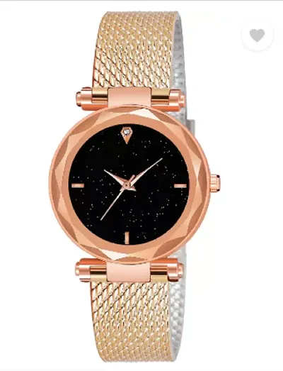 KIARVI GALLERY Analogue PU Belt Girl's and Women's Watch (Rose Gold-4M)