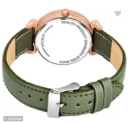 Stylish Green Genuine Leather Analog Watches For Women-thumb3