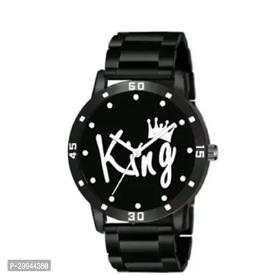 Stylish Black PU Analog For Men-thumb2