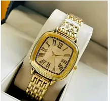 Stylish Golden Metal Analog Watches For Women-thumb1