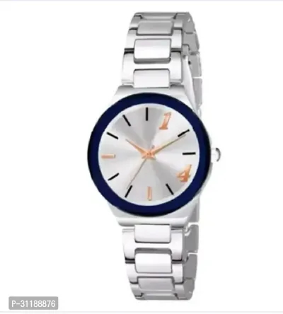 Miss Perfect Blue Ring Cash Silver Dial Silver Belt Women Wrist Watch-thumb0