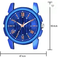 Stylish Blue PU Analog Watches For Men-thumb1