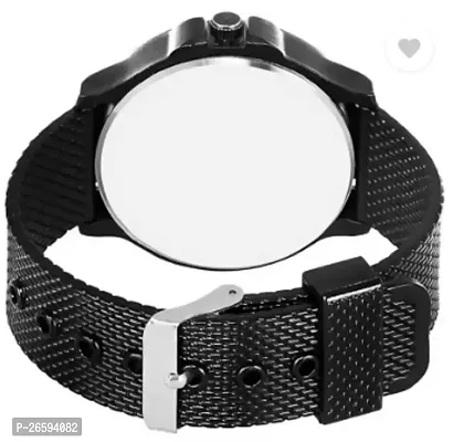 Stylish Black PU Analog Watches For Men-thumb2