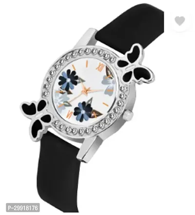 Stylish White PU Analog Watches For Women-thumb2