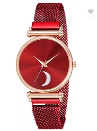 Stylish Red Metal Analog Watches For Women-thumb1