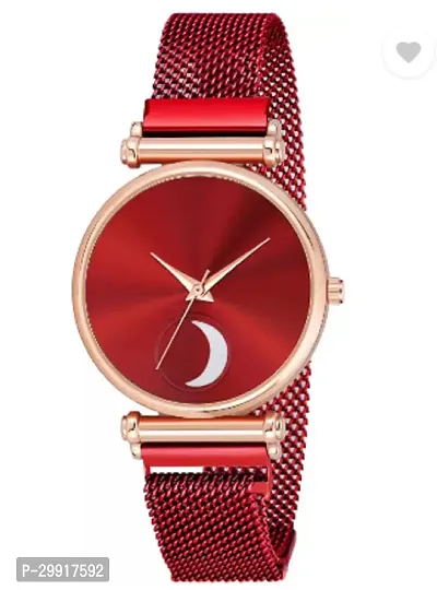 Stylish Red Metal Analog Watches For Women-thumb2