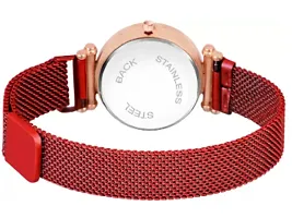 Stylish Red Metal Analog Watches For Women-thumb1