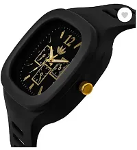 Stylish Black PU Analog Watches For Men-thumb2