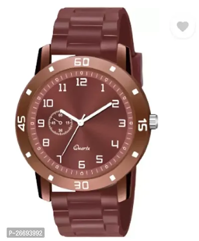 Stylish PU Brown Analog Watch For Men