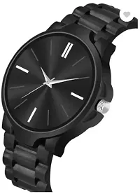 Stylish Black PU Analog Watches For Men-thumb2