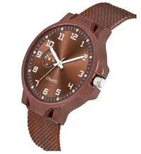 Stylish Brown PU Analog For Men-thumb1