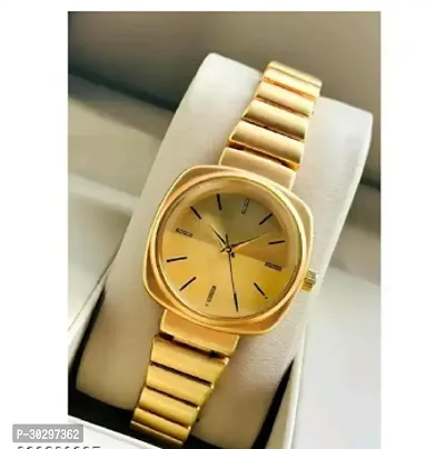 Stylish Golden Metal Analog Watches For Women