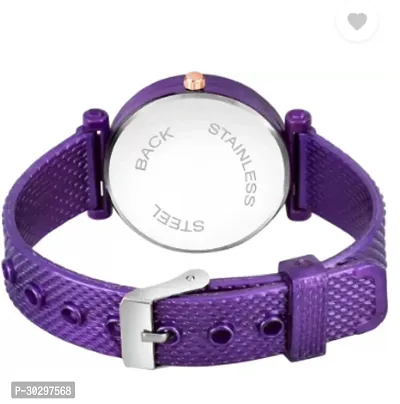 Stylish Purple PU Analog Watches For Women-thumb3