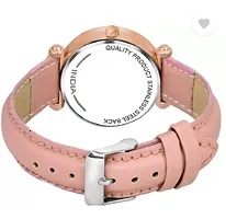 Black Dial Bird Pan Dial Pink Leather Strap Watch For Girls-thumb2