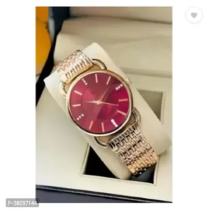 Stylish Golden Metal Analog Watches For Women-thumb0