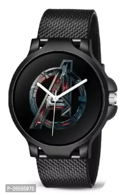 Stylish Black PU Analog Watches For Men