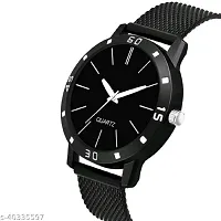 Stylish Black PU Analog Watches For Men-thumb2