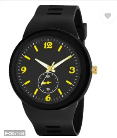 Stylish Black PU Analog Watches For Men-thumb0