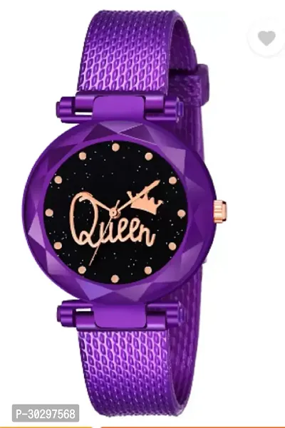 Stylish Purple PU Analog Watches For Women