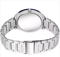 Miss Perfect Blue Ring Cash Silver Dial Silver Belt Women Wrist Watch-thumb2