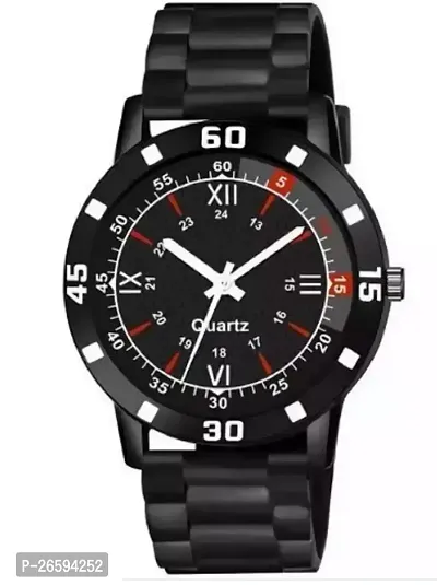 Stylish Black PU Analog Watches For Men