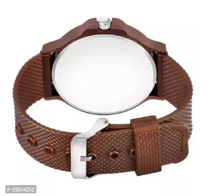 Stylish Brown PU Analog For Men-thumb2