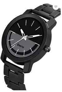 Stylish Black PU Analog Watches For Men-thumb1