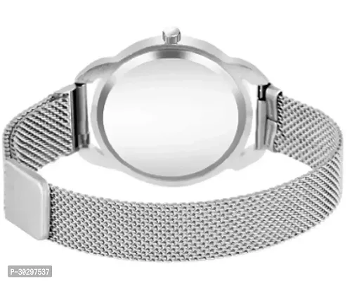 Stylish Silver Metal Analog Watches For Women-thumb3