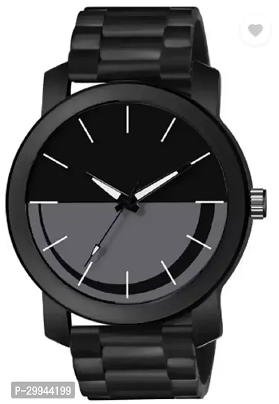 Stylish Black PU Analog For Men-thumb0