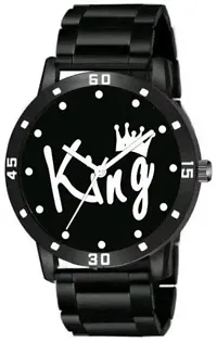 Stylish Black PU Analog Watches For Men-thumb2