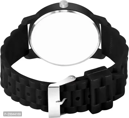 Stylish Black PU Analog For Men-thumb2