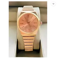 Stylish Golden Metal Analog Watches For Women-thumb2