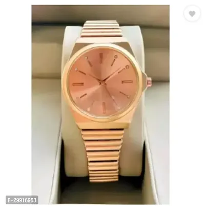 Stylish Golden Metal Analog Watches For Women-thumb3