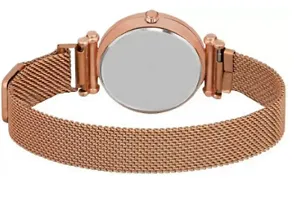 Stylish Golden Metal Analog Watches For Women-thumb2