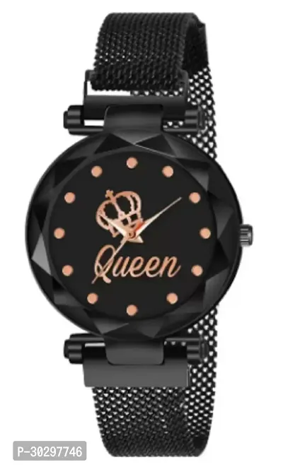 Stylish Black Metal Analog Watches For Women-thumb0