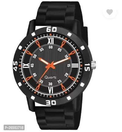 Stylish Black PU Analog Watches For Men-thumb3