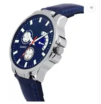 Stylish Blue Genuine Leather Analog Watches For Men-thumb1