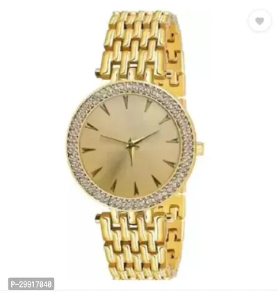 Stylish Golden Metal Analog Watches For Women-thumb2