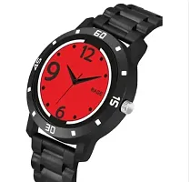 Stylish Black PU Analog Watch For Men-thumb1