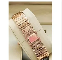 Stylish Golden Metal Analog Watches For Women-thumb2