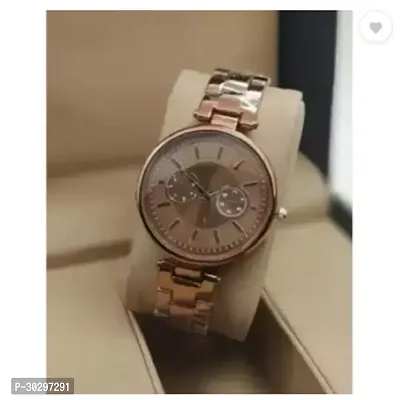 Stylish Brown Metal Analog Watches For Women-thumb0