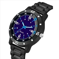 Stylish Black PU Analog Watch For Men-thumb2