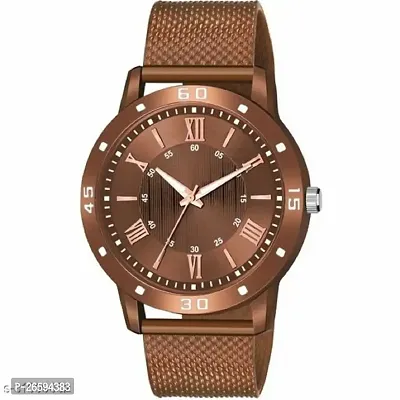 Stylish Brown PU Analog Watches For Men
