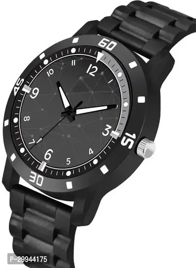 Stylish Black PU Analog For Men-thumb3