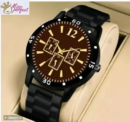 Stylish Black Analog Watches For Men-thumb0