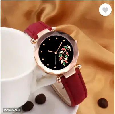 Stylish Genuine Leather Analog Watch For Women-thumb0